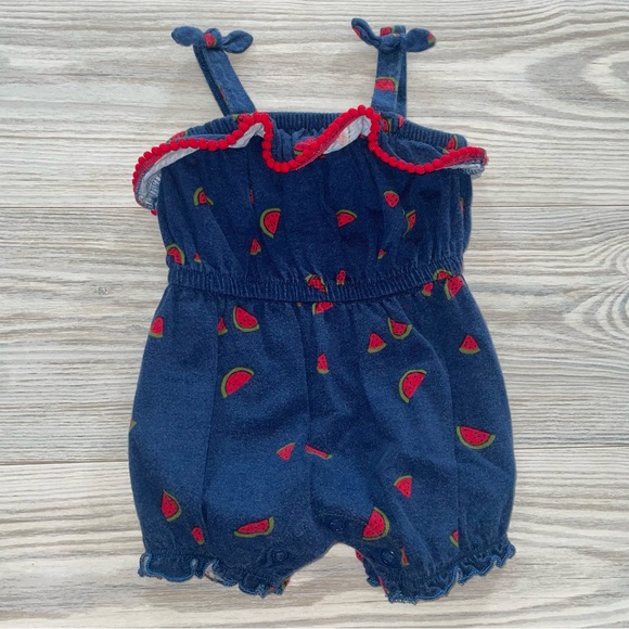 ⭐Carter’s Baby Girls Watermelon Summer Romper 3M⭐ - Picture 1 of 3